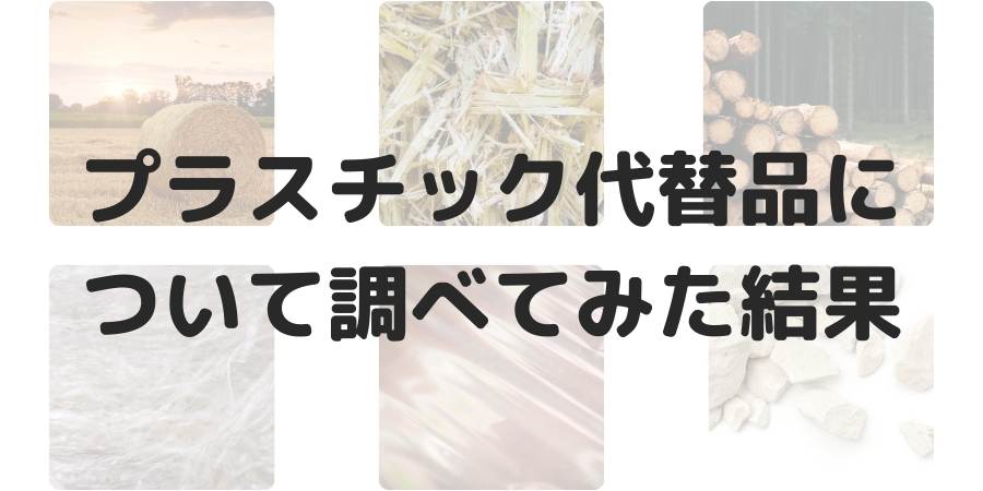 プラスチックの代替品６種類と環境に優しいプラスチック２種類を紹介